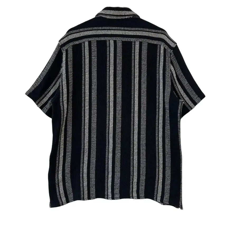 [SOLD OUT] 자라 텍스처 스트라이프 니트 셔츠 네이비 XL 정품