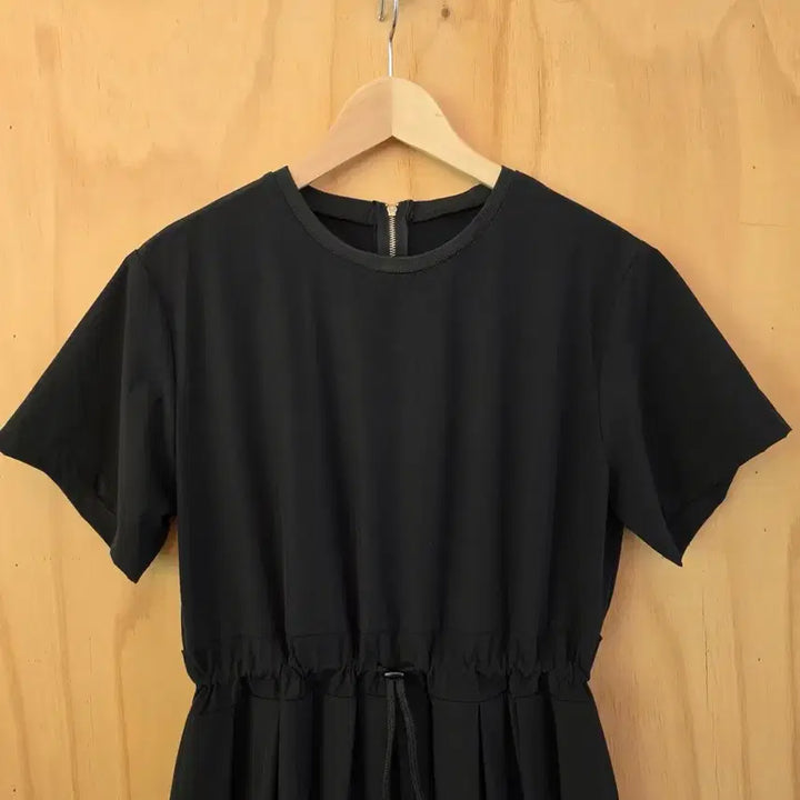 [BUNJANG] Pleated String Black Dress / 플리츠 스트링 바스락 블랙 원피스 (새옷)