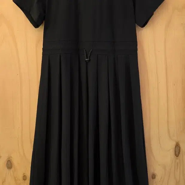[BUNJANG] Pleated String Black Dress / 플리츠 스트링 바스락 블랙 원피스 (새옷)