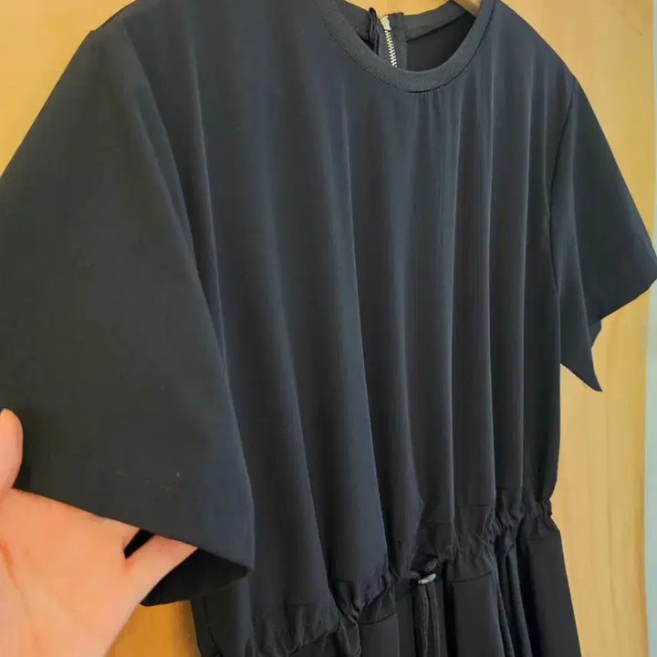 [BUNJANG] Pleated String Black Dress / 플리츠 스트링 바스락 블랙 원피스 (새옷)