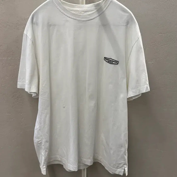 [BUNJANG] Wooyoungmi White Short-Sleeved T-shirt / 우영미 흰색 반팔 티셔츠 100