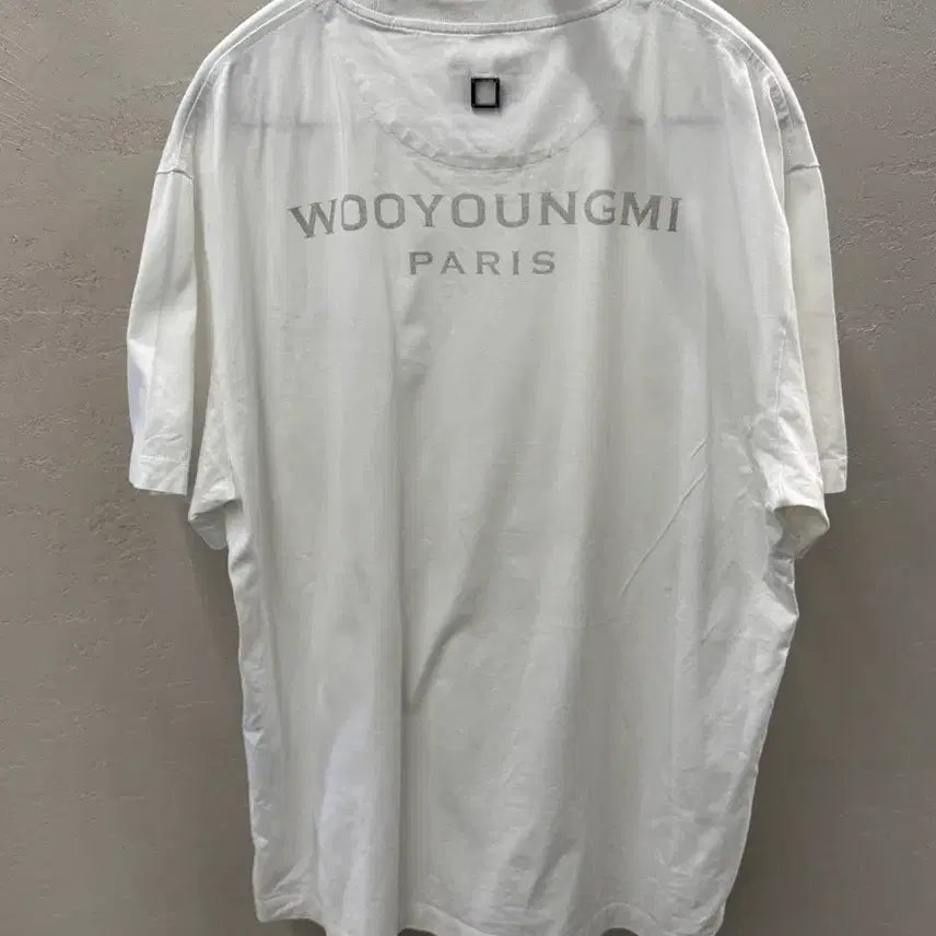 [BUNJANG] Wooyoungmi White Short-Sleeved T-shirt / 우영미 흰색 반팔 티셔츠 100