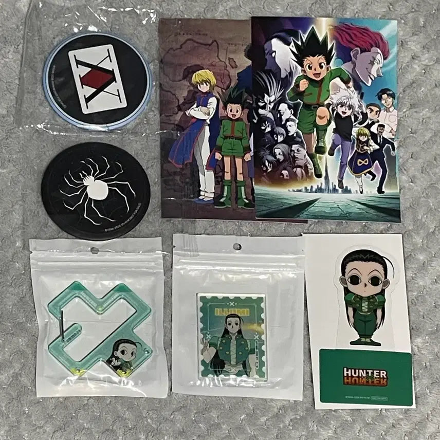 [BUNJANG] Hunter x Hunter Illumi Collaboration Cafe Bundle Set / 헌터헌터 일괄 이르미 스탠드 거울 엽서 특전 콜라보카페