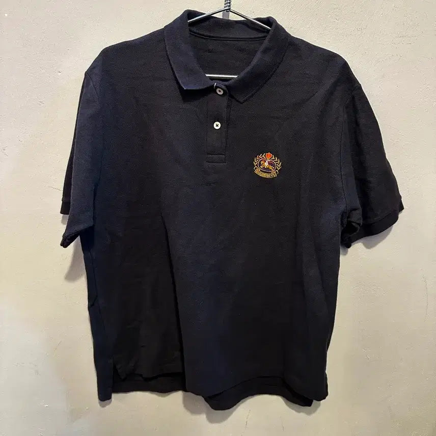 [BUNJANG] Burberry Old School Collar Neck Short Sleeve T-shirt / 버버리 올드스쿨 카라넥 반팔티