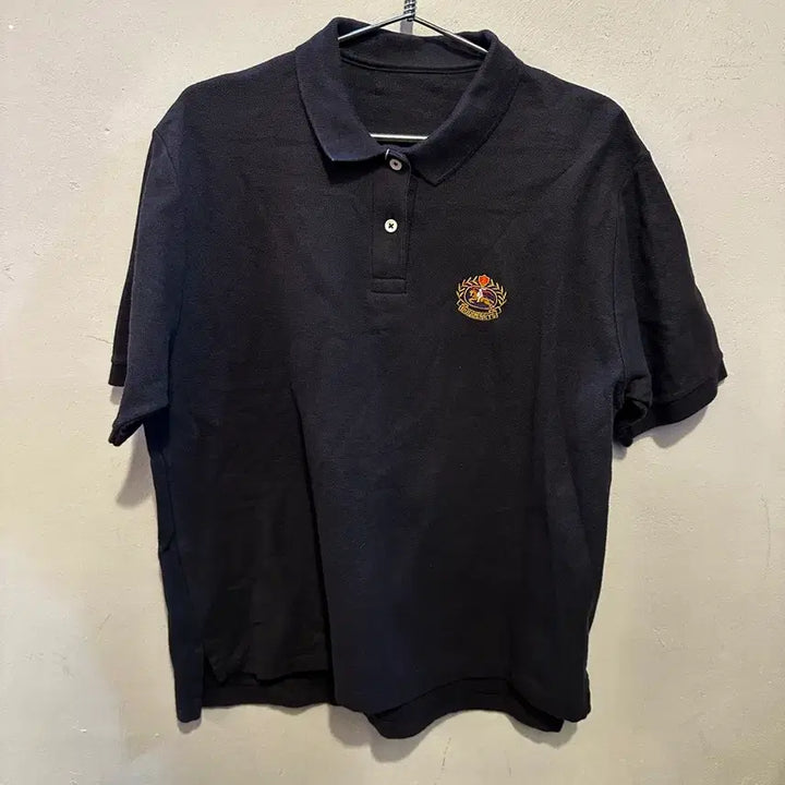 [BUNJANG] Burberry Old School Collar Neck Short Sleeve T-shirt / 버버리 올드스쿨 카라넥 반팔티