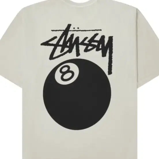 [BUNJANG] Stussy 8 Ball T-shirt (M) / 스투시 8볼 피그먼트 다이드 티셔츠 내츄럴