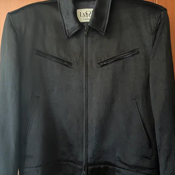 [BUNJANG] Elmood Regel Satin Jacket Black [48] / 엘무드 리겔 새틴 자켓 블랙 [48]