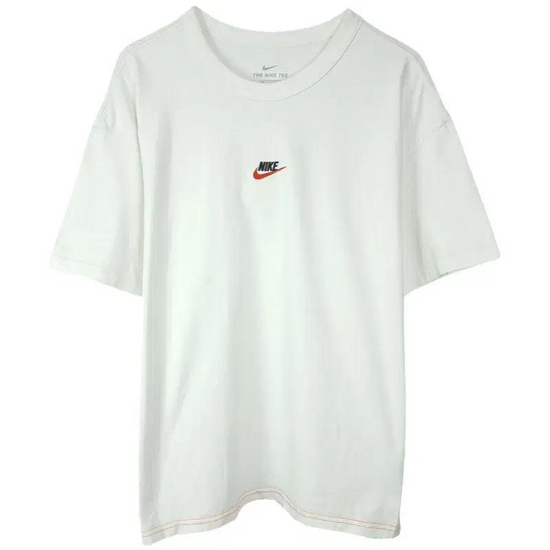 [SOLD OUT] 나이키 로고 자수 오버사의즈 반팔티 화이트 M20192