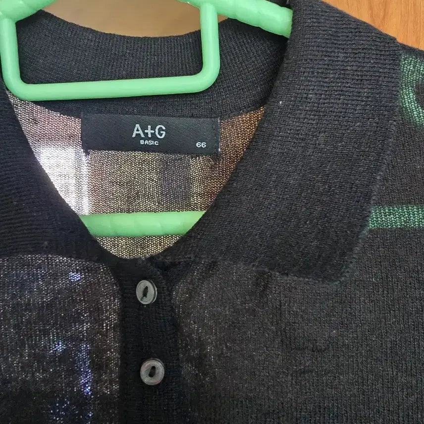 [BUNJANG] A+G Basic Black Knit Polo Shirt / A+G 베이직 블랙 반팔 니트 폴로 66