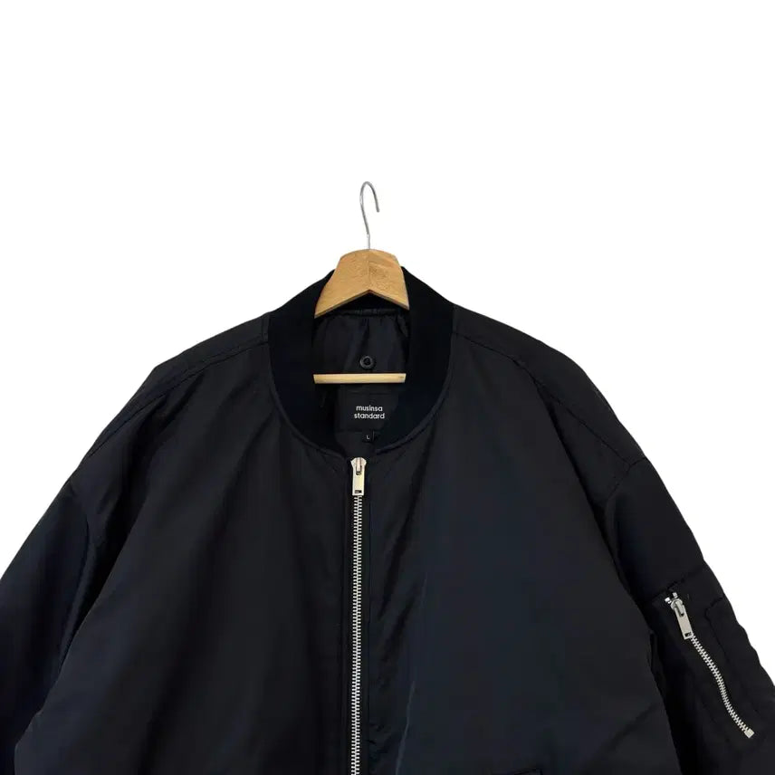 [SOLD OUT] 무탠다드 오버사이즈 디테처블 ma1 블랙 L 정품