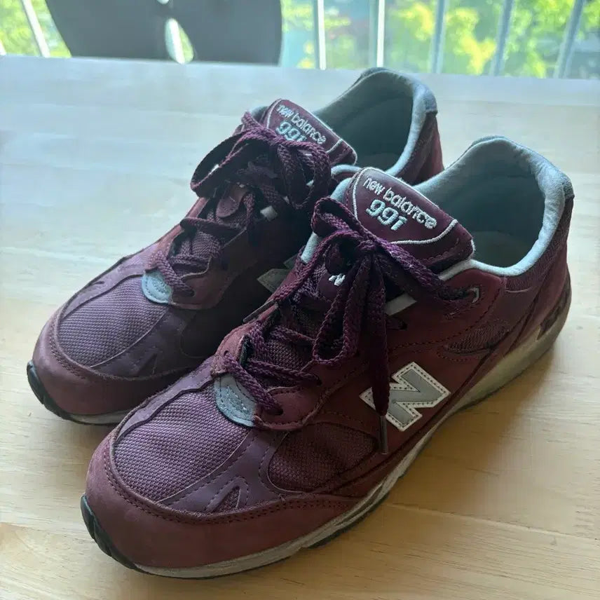 [BUNJANG] New Balance 991 Burgundy Sneakers / 뉴발란스 991 버건디 운동화