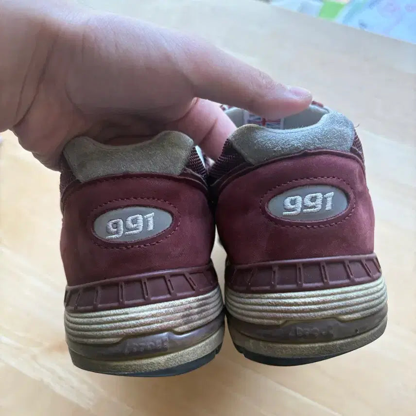 [BUNJANG] New Balance 991 Burgundy Sneakers / 뉴발란스 991 버건디 운동화