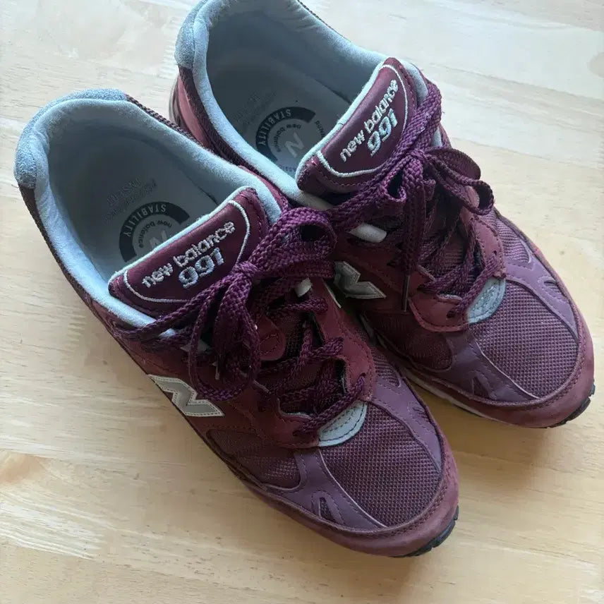 [BUNJANG] New Balance 991 Burgundy Sneakers / 뉴발란스 991 버건디 운동화