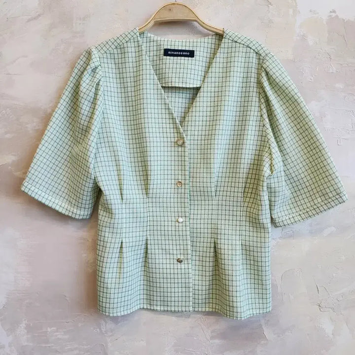 [BUNJANG] ninanosano Checkered Blouse / ninanosano 체크 블라우스
