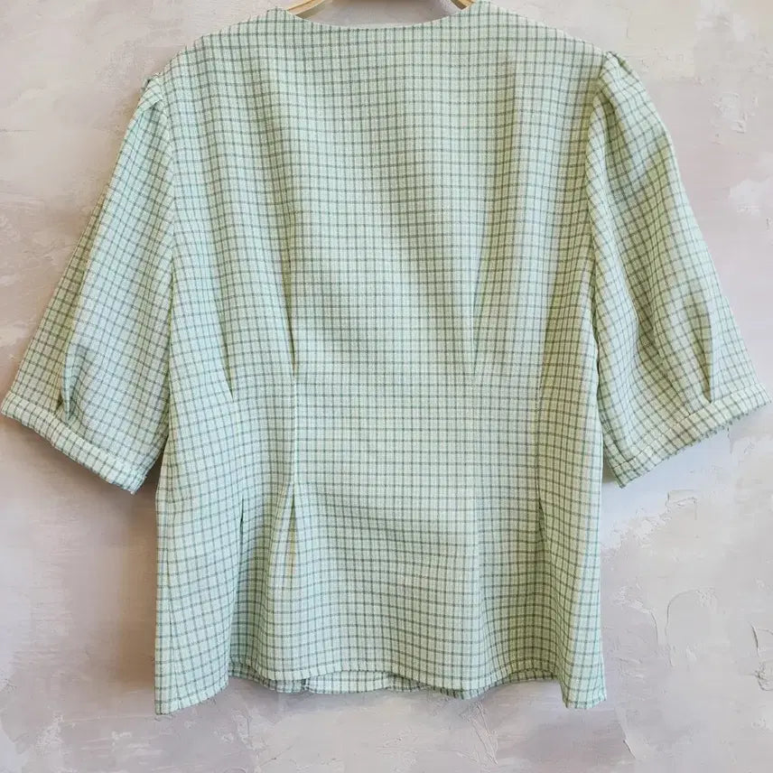 [BUNJANG] ninanosano Checkered Blouse / ninanosano 체크 블라우스