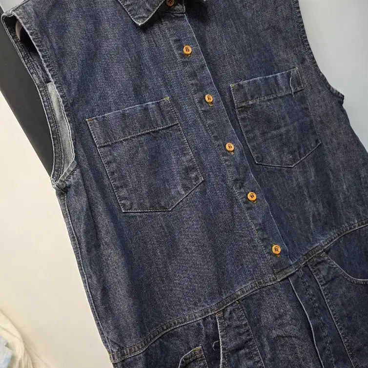 [SOLD OUT] 스튜디오톰보이 데님 포켓롱원피스 프리
