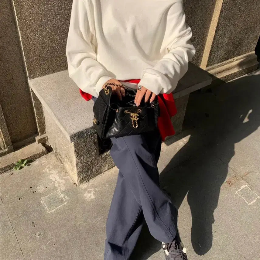 [BUNJANG] Lovemeu Poet Navy Long Pants / 러브미우 포엣pt - 네이비 롱 M