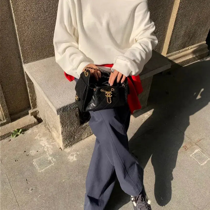 [BUNJANG] Lovemeu Poet Navy Long Pants / 러브미우 포엣pt - 네이비 롱 M