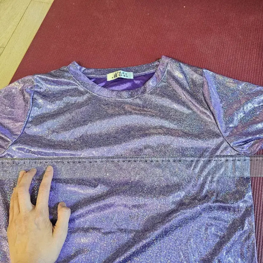 [BUNJANG] Purple Glitter T-shirt / 보라색 반짝이 티셔츠