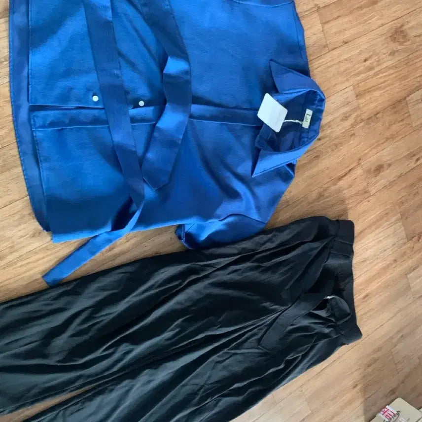 [SOLD OUT] 투플랜[LAN ARCHIVE]Ocean denim,트윈핀턱맥시와이드