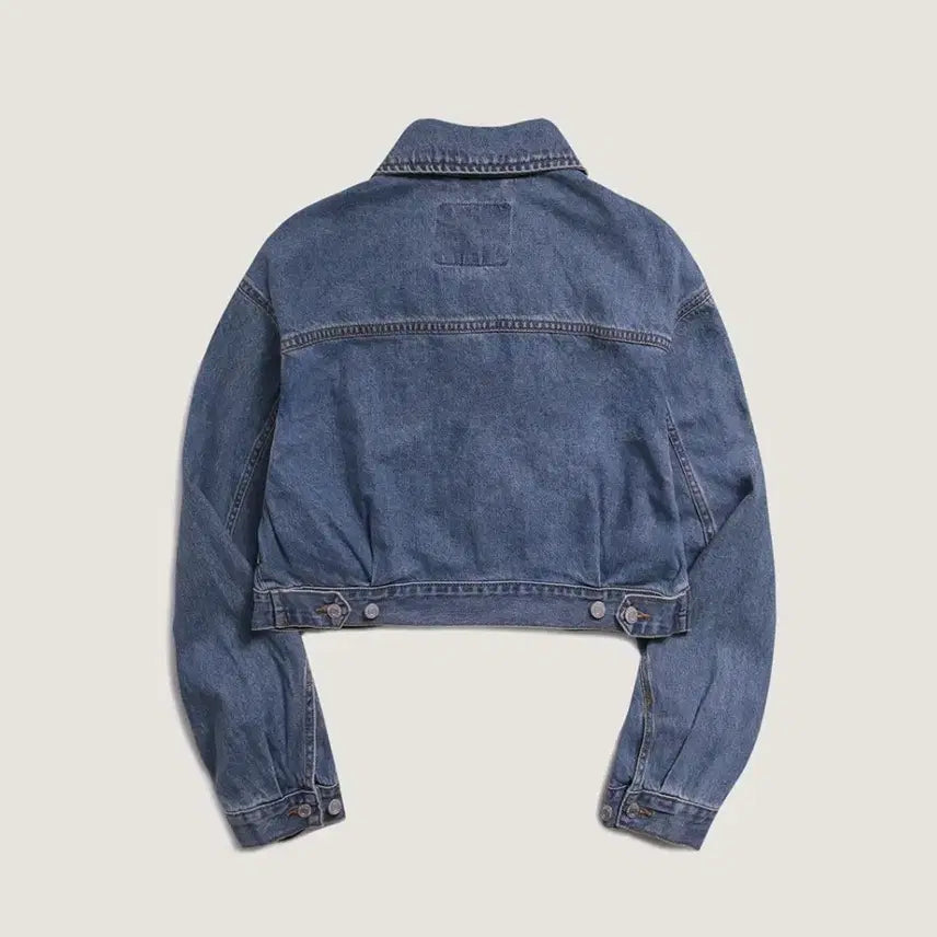 [BUNJANG] Who.A.U Cropped Denim Zip-up Jacket / (1회 착용) 후아유 크롭 데님 집업 크롭 자켓