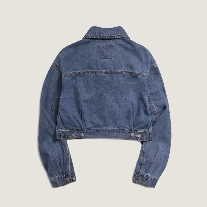 [BUNJANG] Who.A.U Cropped Denim Zip-up Jacket / (1회 착용) 후아유 크롭 데님 집업 크롭 자켓