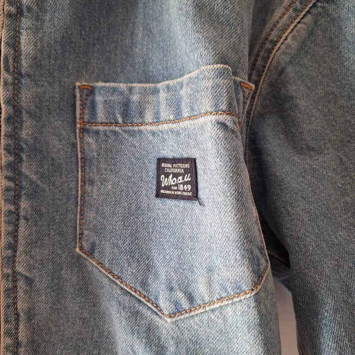 [BUNJANG] Who.A.U Cropped Denim Zip-up Jacket / (1회 착용) 후아유 크롭 데님 집업 크롭 자켓