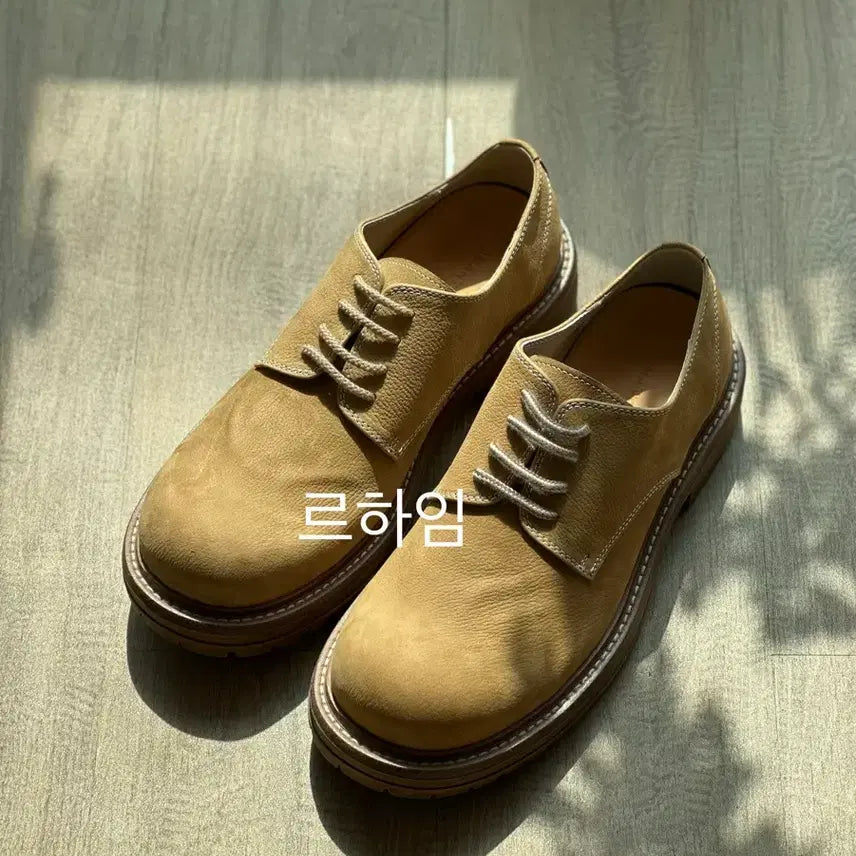 [BUNJANG] Romantic Move Vintage Casual Derby Shoes (Camel) 260 / 새상품) [로맨틱무브] 빈티지 캐주얼 키높이 더비 (카멜) 260