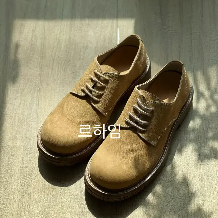 [BUNJANG] Romantic Move Vintage Casual Derby Shoes (Camel) 260 / 새상품) [로맨틱무브] 빈티지 캐주얼 키높이 더비 (카멜) 260