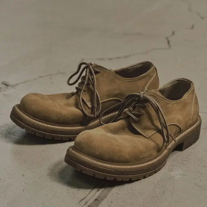 [BUNJANG] Romantic Move Vintage Casual Derby Shoes (Camel) 260 / 새상품) [로맨틱무브] 빈티지 캐주얼 키높이 더비 (카멜) 260