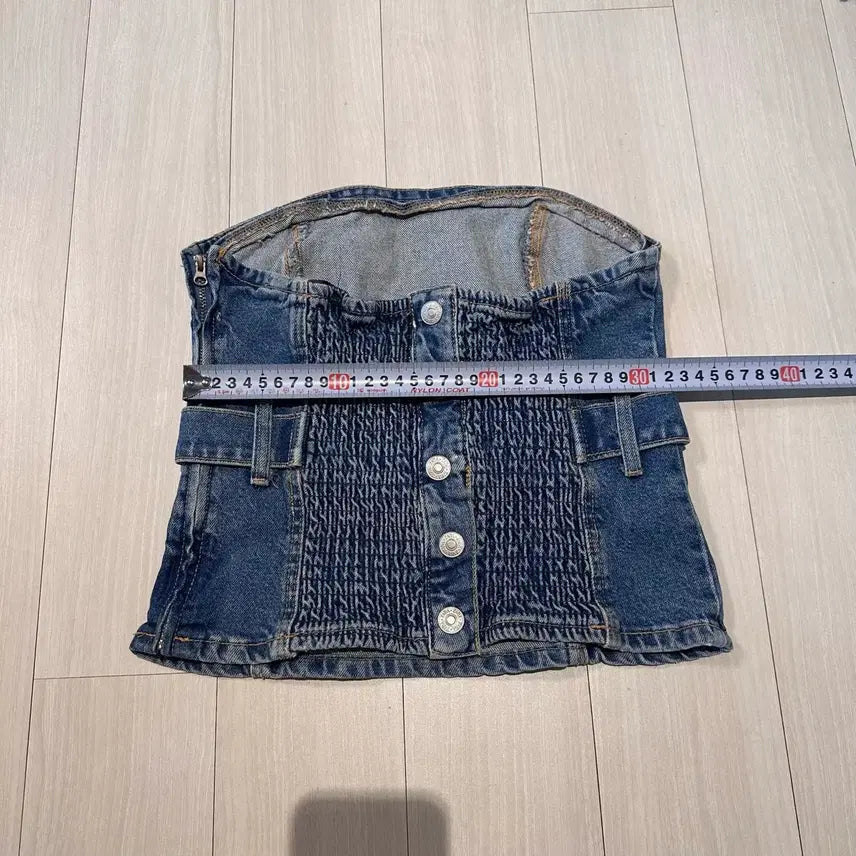 [SOLD OUT] 자라 데님 튜브탑 M