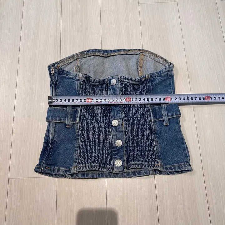 [SOLD OUT] 자라 데님 튜브탑 M