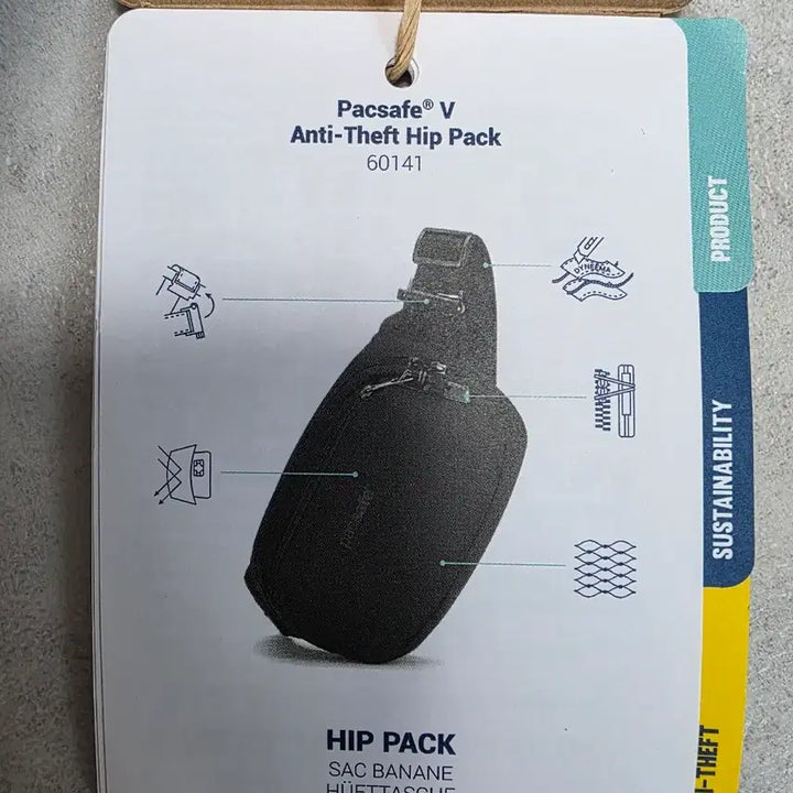[BUNJANG] Pacsafe Hip Sack Navy New with Tag / Pacsafe 힙색 네이비 새상품 택