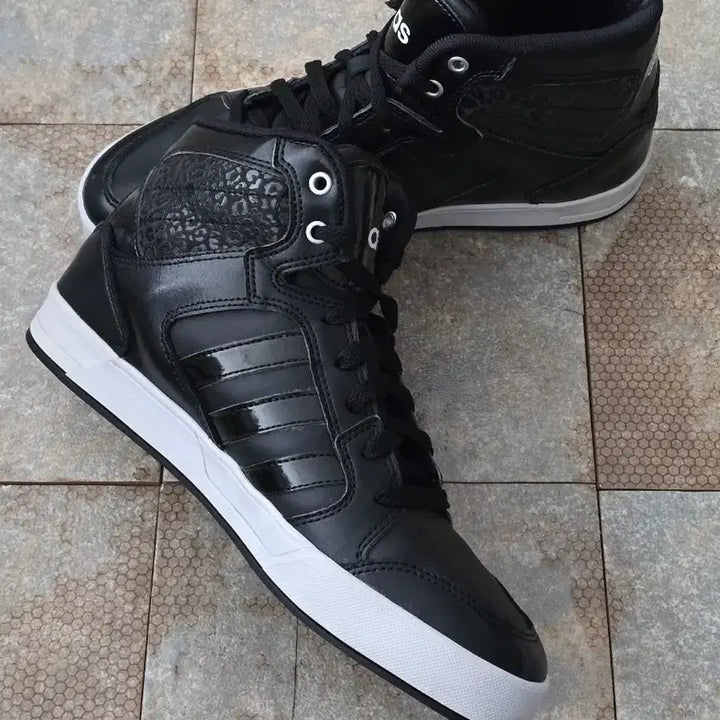 [BUNJANG] Adidas Neo Rolly Mid Black Sneakers / (265)아디다스 네오 롤리 미드 블랙 스니커즈