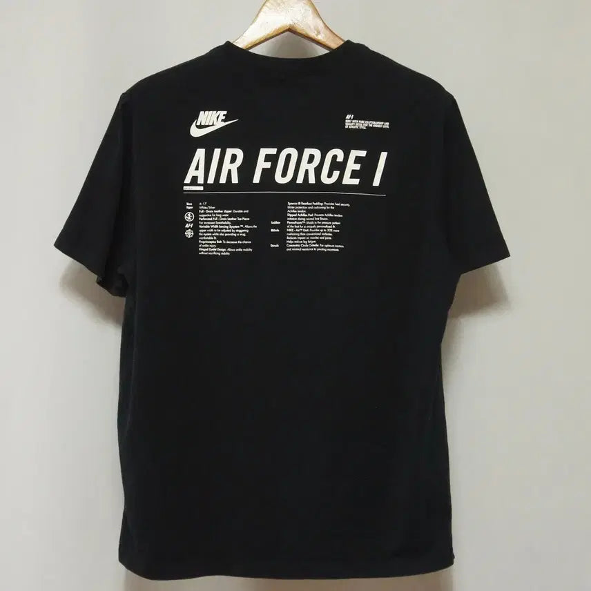 [BUNJANG] Nike Air Force Black Round T-Shirt (Men&