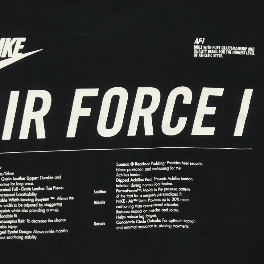 [BUNJANG] Nike Air Force Black Round T-Shirt (Men&
