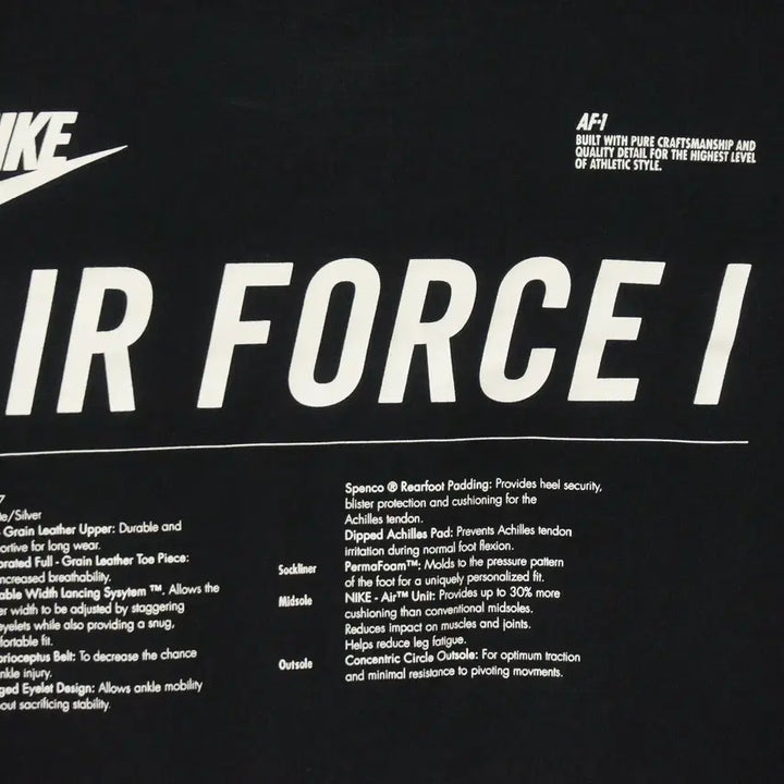 [BUNJANG] Nike Air Force Black Round T-Shirt (Men&