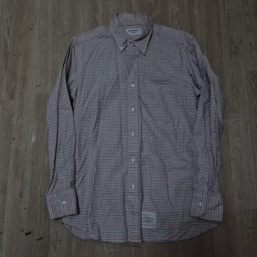 [BUNJANG] Thom Browne New York Oxford Button-Down Check Shirt / 톰브라운 뉴욕 옥스포드 버튼다운 체크 셔츠 S(90)