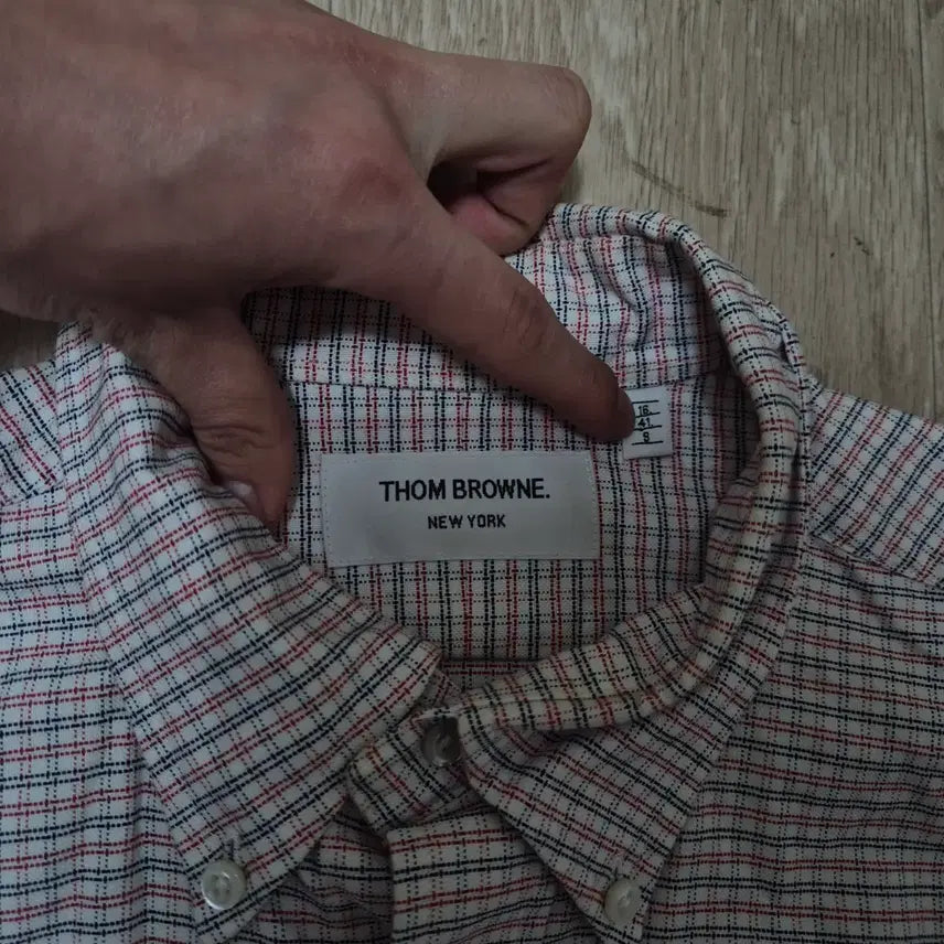 [BUNJANG] Thom Browne New York Oxford Button-Down Check Shirt / 톰브라운 뉴욕 옥스포드 버튼다운 체크 셔츠 S(90)