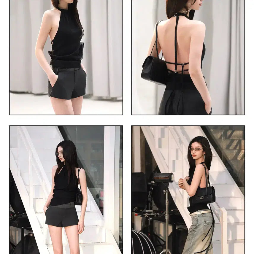 [BUNJANG] BulletNini Halter Neck Backless Tank Top / BulletNini 불렛니니 홀터넥 타이 백리스 섹시 탱크탑