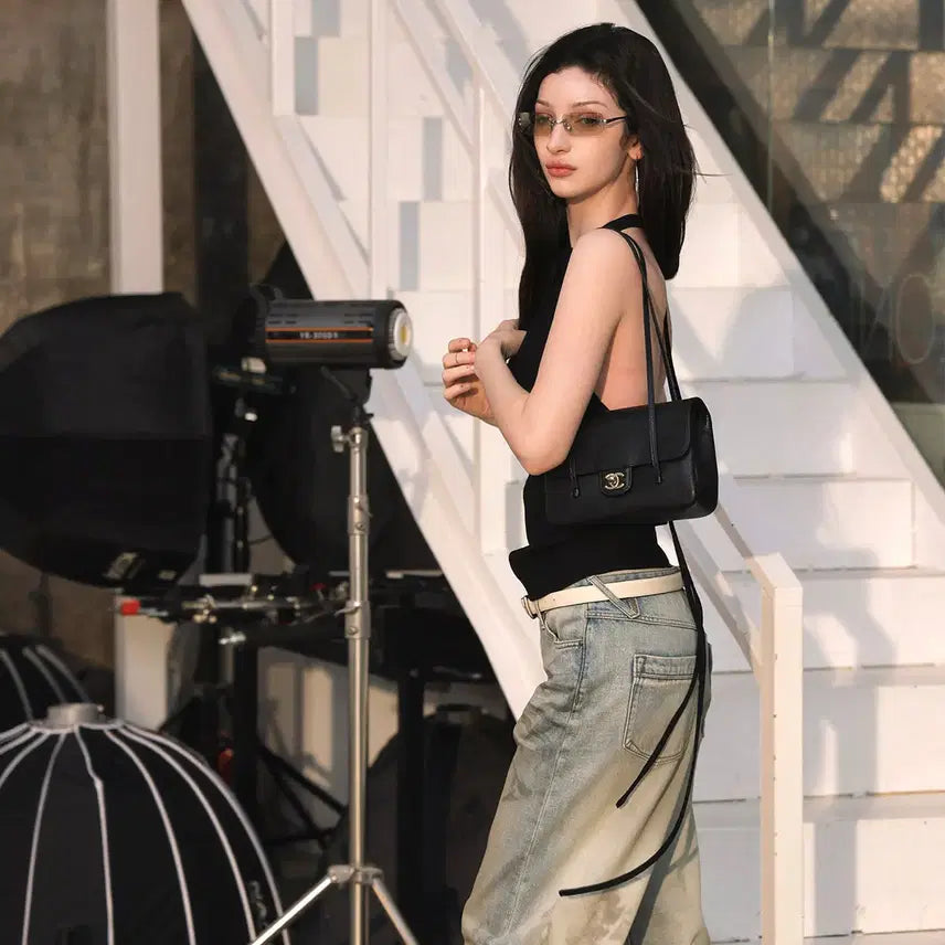 [BUNJANG] BulletNini Halter Neck Backless Tank Top / BulletNini 불렛니니 홀터넥 타이 백리스 섹시 탱크탑