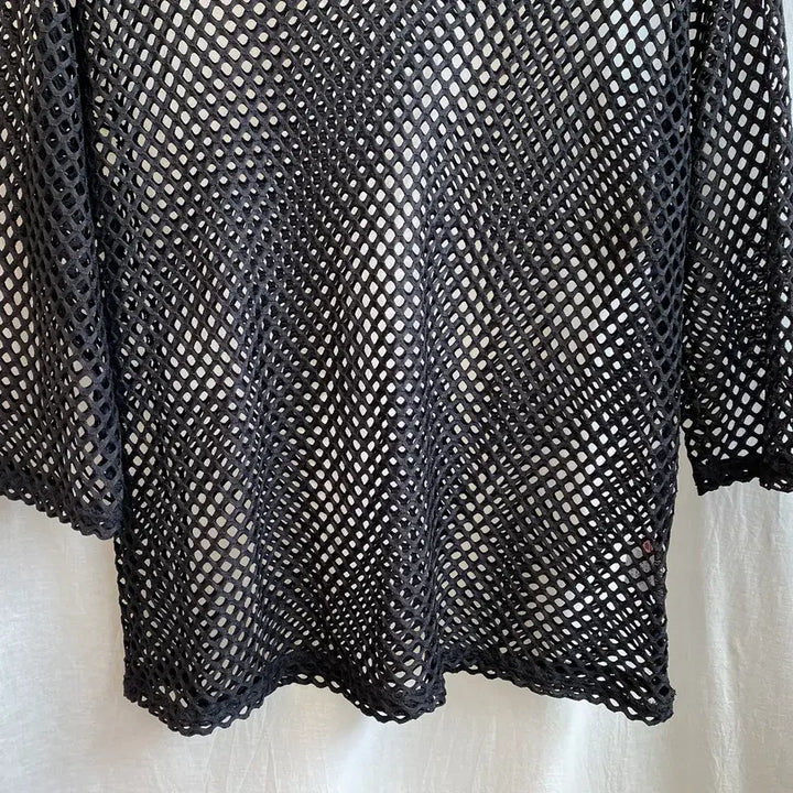 [BUNJANG] Black Net Layering Top (M-L) / 블랙 네트 7부탑(M-L)