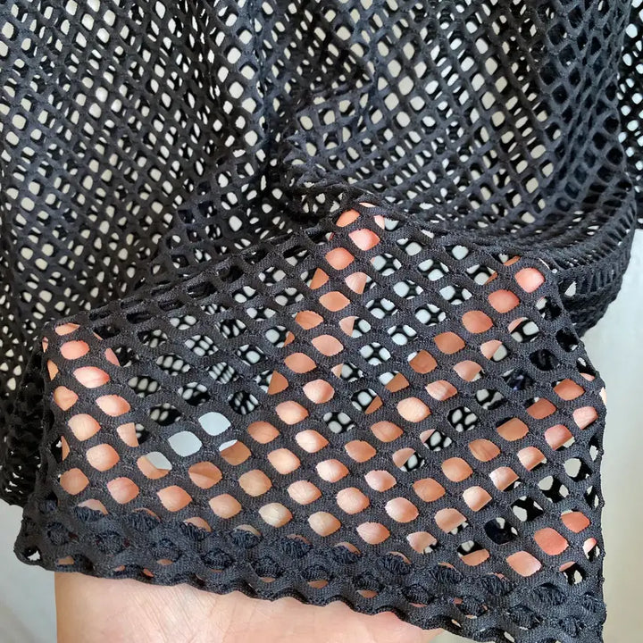 [BUNJANG] Black Net Layering Top (M-L) / 블랙 네트 7부탑(M-L)