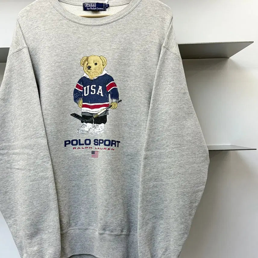 [BUNJANG] Polo Ralph Lauren 90s Hockey Bear Sweatshirt / 폴로랄프로렌 90s 폴로 하키 베어 스웻셔츠