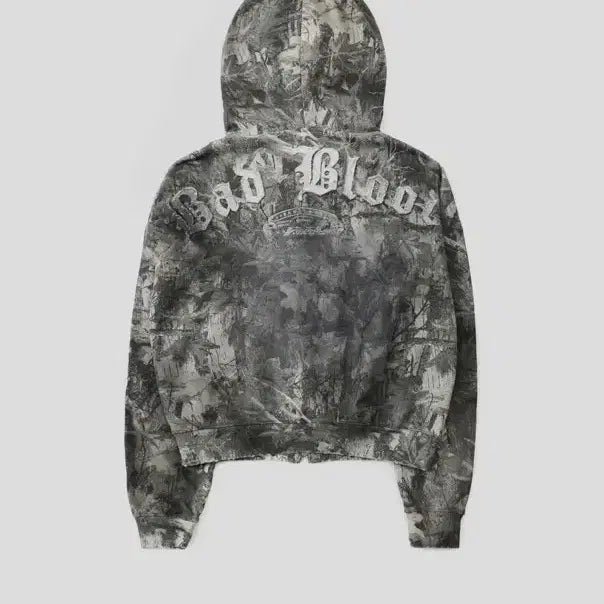[BUNJANG] Bad Blood Lion Patch Hooded Zip-up Jacket / 배드블러드 라이온패치 후드집업 라이트 리얼트리