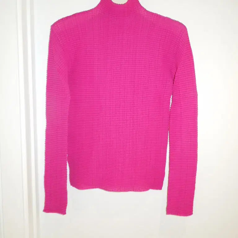 [BUNJANG] Pleats Please Issey Miyake Chiffon Turtleneck Top / 플리츠플리즈 이세이미야케  쉬폰 반목탑