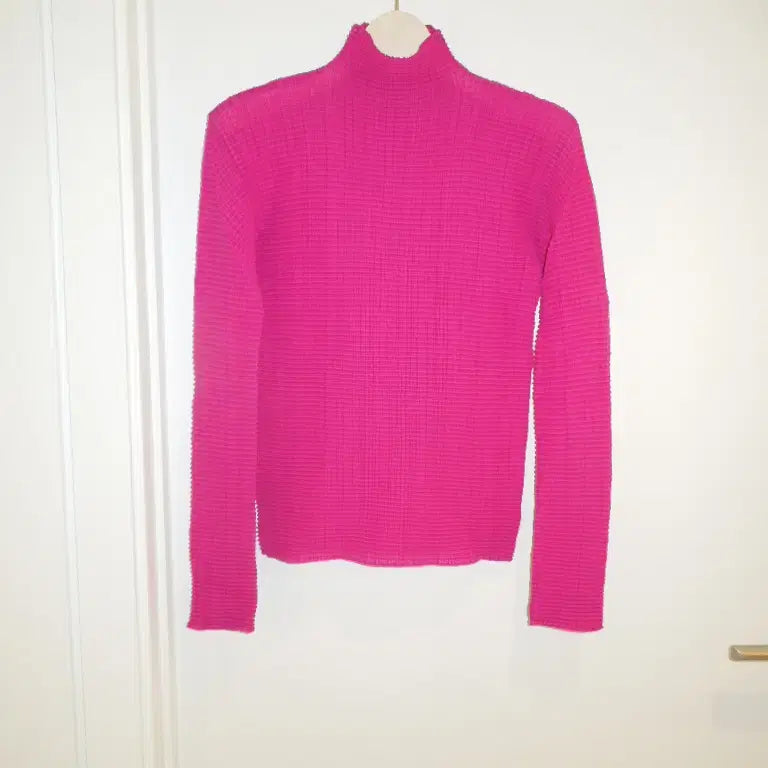[BUNJANG] Pleats Please Issey Miyake Chiffon Turtleneck Top / 플리츠플리즈 이세이미야케  쉬폰 반목탑