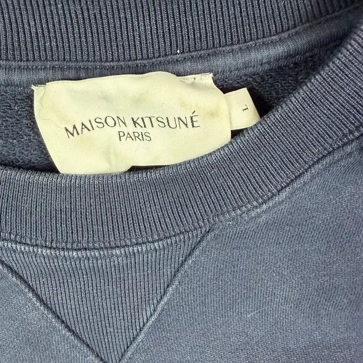 [BUNJANG] Maison Kitsune Parisien Sweatshirt (Navy, L) / [정품] 메종키츠네 파리지앵 맨투맨 (네이비 / L사이즈)