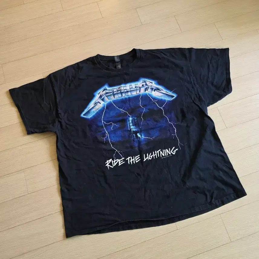 [BUNJANG] Metallica Ride the Lightning T-shirt / [2xl] 메탈리카 오리지널 밴드 반팔티