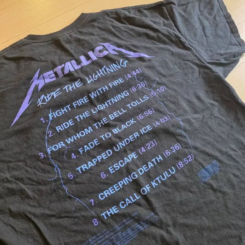 [BUNJANG] Metallica Ride the Lightning T-shirt / [2xl] 메탈리카 오리지널 밴드 반팔티